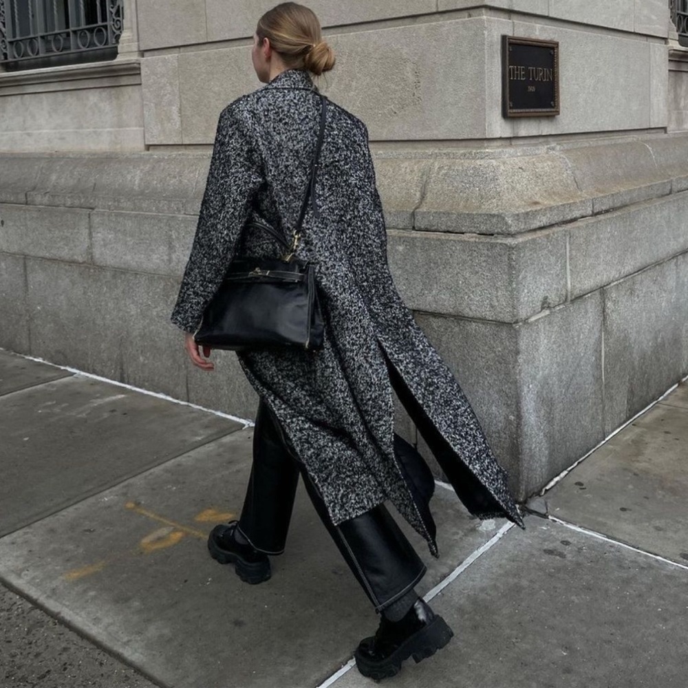 Mango x Pernille Wool Blend Flecked Limited Coat New - Picture 8 of 13